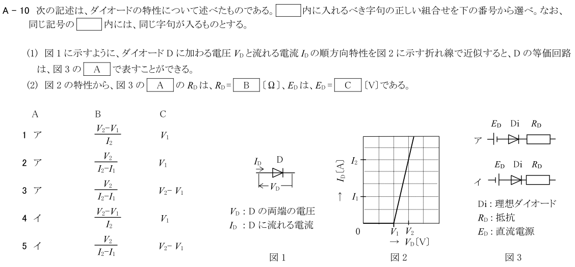 一陸技基礎令和2年01月期A10